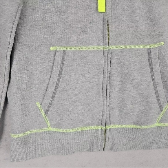 PINK Victoria's Secret Gray Hoodie with Neon Accents‼️FINAL SALE - Picture 4 of 6